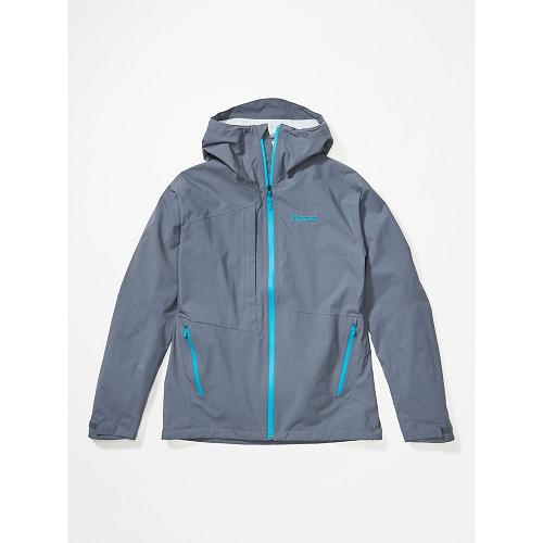 Marmot Rain Jacket Grey NZ - EVODry Torreys Jackets Mens NZ5941087